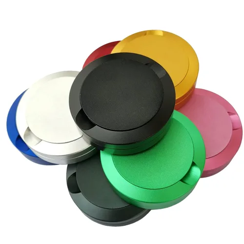 Vista 5 de Beasygocean Snus latas de aluminio color plateado 3 capas de tabaco CNC metal para embalaje Snus (plata)