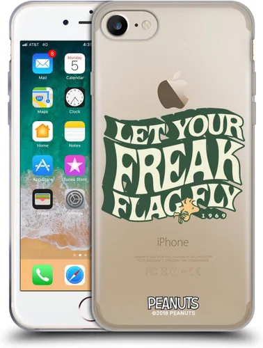 Vista 81 de Head Case Designs Funda de gel suave con licencia oficial de Peanuts Freak Flag Fly Woodstock 50th compatible con Apple iPhone 7 Plus/iPhone 8 Plus
