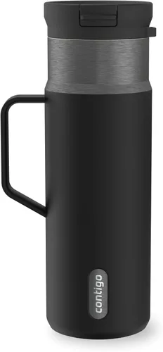 Vista 16 de Contigo SnapSeal - Botella de agua de acero inoxidable de 14 onzas con aislamiento al vacío con tapa de cierre automático a prueba de fugas