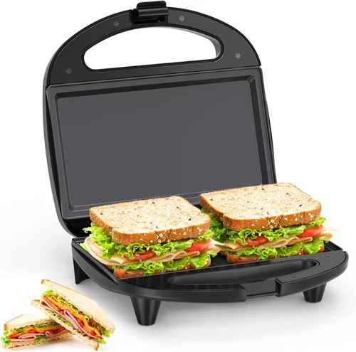 Vista 14 de OSTBA Panini - Parrilla de prensa, sandwichera de 4 rebanadas con placas