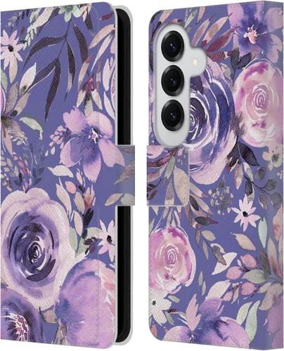 Vista 79 de Head Case Designs Officially Licensed Ninola Abstract Poppies Lilac Floral Leather Wallet Case Compatible with Samsung Galaxy A07 4G
