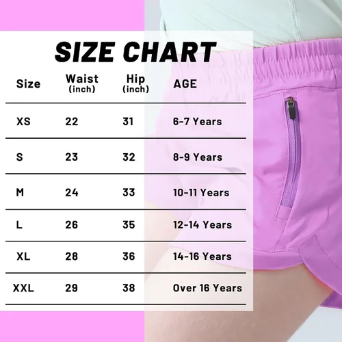 Vista 2 de BIG ELEPHANT Pantalones cortos deportivos para niñas adolescentes con bolsillos de malla con cremallera para baloncesto, fútbol, correr, ciclismo