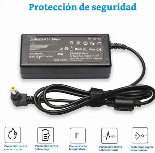 Vista 3 de Cargador adaptador de CA para Dynabook Portege X30L-G1331, X30L-G-BTO, A30-E-BTO