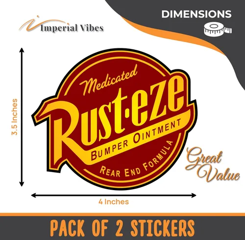 Vista 2 de IMPERIAL VIBES Adhesivo RustEze - Adhesivo de vinilo para automóvil, camión y camioneta - Uso extraíble en interiores y exteriores para laptop