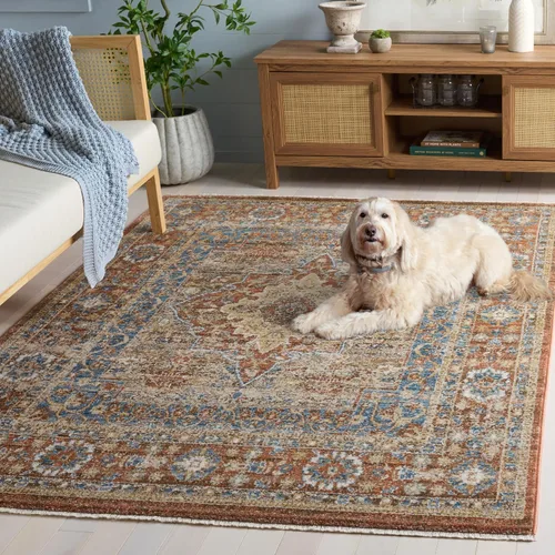 Vista 47 de SAFAVIEH Bijar Collection - Alfombra decorativa de 2 pies 3 pulgadas x 4 pies, marfil y óxido, diseño oriental envejecido, no desprende pelusa