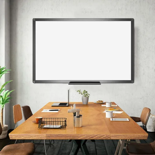 Vista 6 de VIZ-PRO Pizarra blanca magnética de borrado en seco, 48 x 36 pulgadas, marco de aluminio negro, con 12 bolígrafos de pizarra blanca