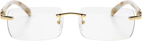 Vista 2 de Elite Slim - Lentes de sol rectangulares de metal y madera para aviador, Multi colorido