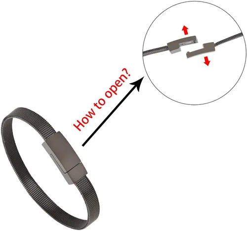 Vista 3 de Geoffrey Beene Pulsera de malla de acero inoxidable para hombre