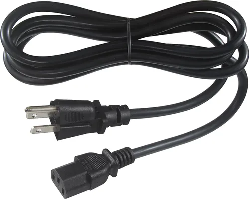 Vista 11 de Cable de alimentación universal para computadora, 6 pies/5.9 ft, NEMA 5-15P, enchufe plano a IEC 60320 C13, conector tipo ángulo izquierdo, cable