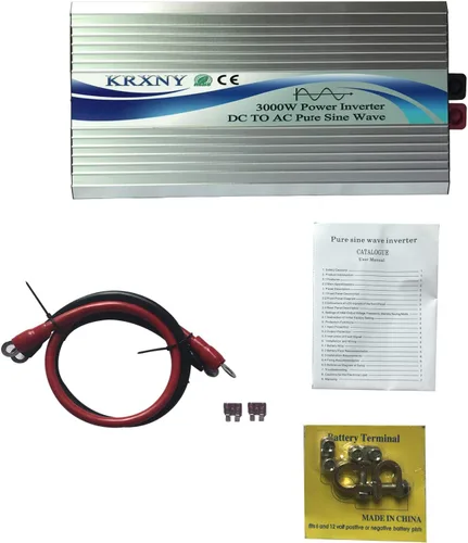 Vista 6 de Inversor de corriente de onda sinusoidal pura de 3000 W fuera de la red, 48 V CC a 110 V 120 V CA con pantalla LCD para autocaravana, camping