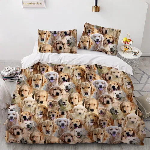 Vista 12 de Juego de funda de edredón de Malinois belga, juego de ropa de cama decorativo de 3 piezas con 2 fundas de almohada, funda de edredón suave, juego