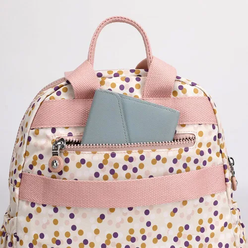 Vista 7 de Tanweibago Mini mochilas de nailon para mujer, mochilas pequeñas de 11L para mujer, mochila ligera casual para mujer, mochila de viaje de compras