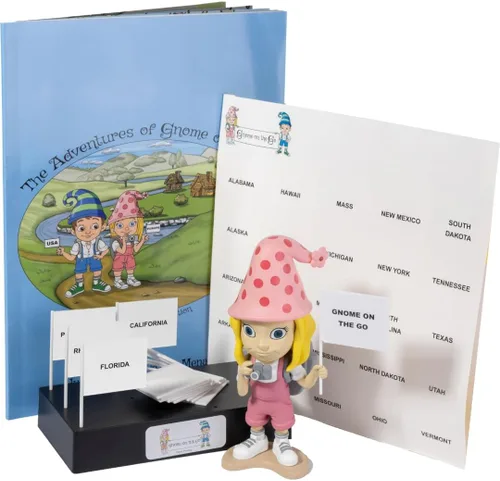 Vista 12 de Gnomo de viaje macho adulto Mini figura de gnomos con soporte AirTag integrado Compañero de viaje de aventura para viajes por carretera