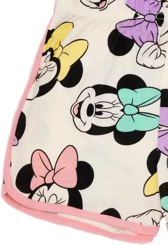 Vista 6 de Disney Pijama de Minnie Mouse para niñas Camiseta y pantalones cortos de Minnie Mouse para niños Diseño divertido de Minnie Mouse