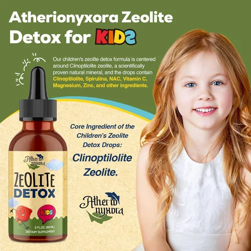 Vista 2 de Gotas de Desintoxicación de Zeolita – Contiene Zeolita de Clinoptilolita, Vitamina C, Magnesio y Zinc, Fórmula Segura y Pura, 60ml (Paquete de 4)