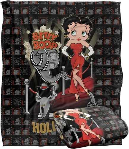 Vista 8 de Betty Boop Hula Boop - Manta con licencia oficial de tacto sedoso, súper suave, 36 x 58 pulgadas