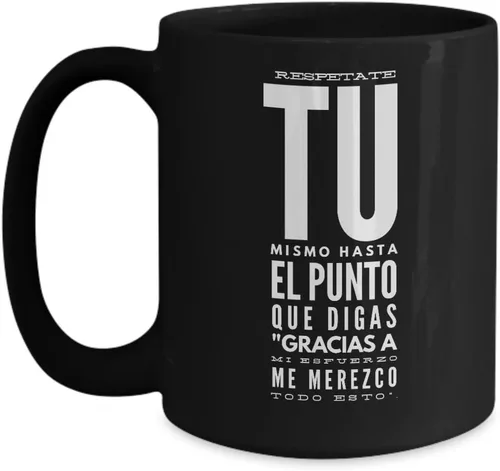 Vista 3 de Respetate tu mismo AFIRMACIONES Taza café, tazas para café con AFIRMACIONES, tazas de café personalizadas, taza de café inspiradoras, ENVIO GRATIS