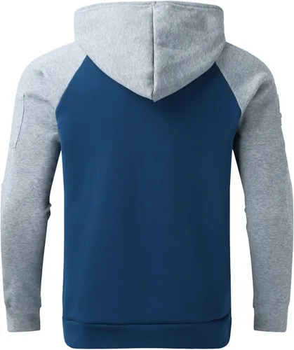 Vista 4 de Sudaderas con capucha para hombre, sudaderas con capucha para hombre, sudaderas con parches de bloque de color, sudaderas casuales con cordón