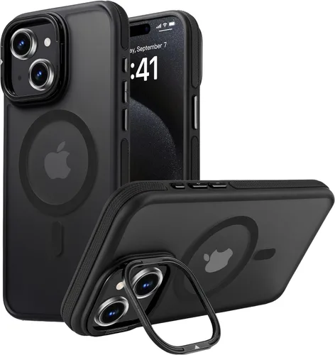 Vista 26 de Funda magnética fuerte para iPhone 12 Pro Max [Protección de grado militar de 10 pies] Compatible con MagSafe, funda protectora a prueba de golpes