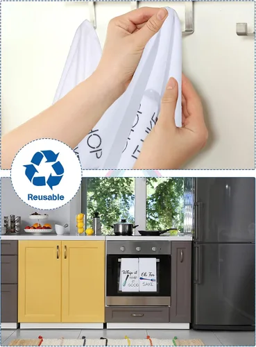 Vista 4 de Patelai 4 toallas de cocina divertidas con divertidos frases de batidor de huevos, rodillo de cocina para hornear, para amantes de la cocina, mamá