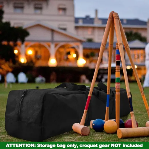 Vista 7 de Cosmos Juego de croquet de 40 pulgadas, bolsa de transporte de mazo de croquet, organizador de bates de portería para sostener 6 jugadores, bolsa