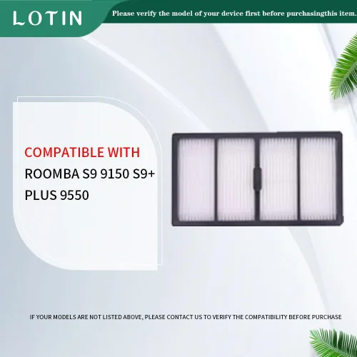Vista 2 de LOTIN Filtro de repuesto compatible con Roomba S Series s9 (9550) s9+ s9 Plus (9550) robot aspiradoras, 10 paquetes de filtros Accesorios