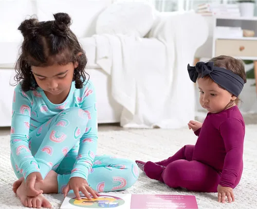 Vista 5 de Gerber Pijama unisex de 2 piezas para bebé y niño pequeño, con viscosa hecha de eucalipto