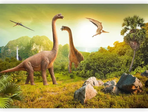 Vista 12 de artgeist Mural de pared Dinosaurios 79 x 55 pulgadas - Papel tapiz no tejido XXL Decoración de pared de forro polar Impresión fotográfica Diseño
