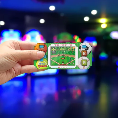 Vista 2 de My Arcade All-Star Sports Pixel Pocket Pro: Sports Video Games, Portable Keychain Arcade, Baseball, Soccer, Basketball