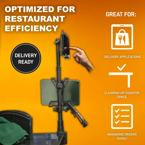 Vista 3 de iBOLT Tablet Tower - Soporte de abrazadera para punto de compra/POS, con 3 soportes TabDock perfecto para múltiples aplicaciones de entrega