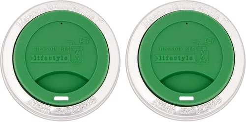 Vista 31 de Tapa de silicona para beber con banda de acero inoxidable para tarros Mason (Americana multicolor, boca regular)