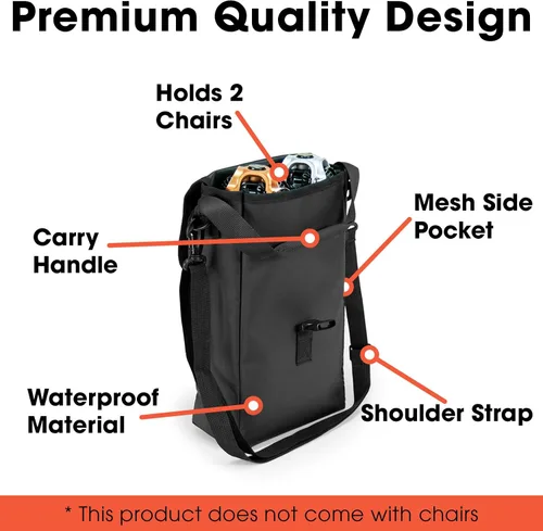 Vista 2 de CLIQ Waterproof Chair Bag - Holds 2, 4, and 6 Chairs for Camping and Outdoor Activities
