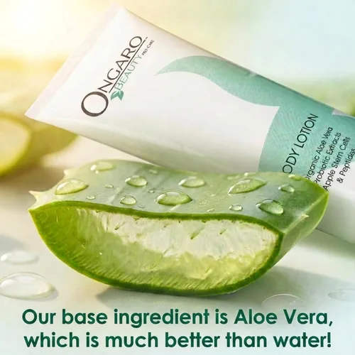 Vista 5 de Loción corporal orgánica, hidrata la piel seca, antiedad con fresco aroma limpio, fabricado con tecnología probiótica, células madre de manzana