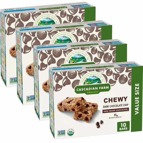 Vista 7 de Cascadian Farm Barras de granola con chispas de chocolate orgánico, 10 unidades, 12.3 oz