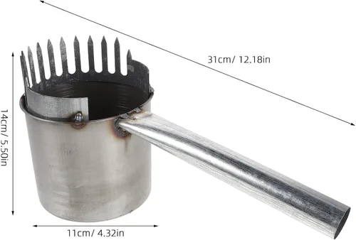 Vista 9 de Stainless Steel Fruit Picker Tool with Basket, Protective Claws