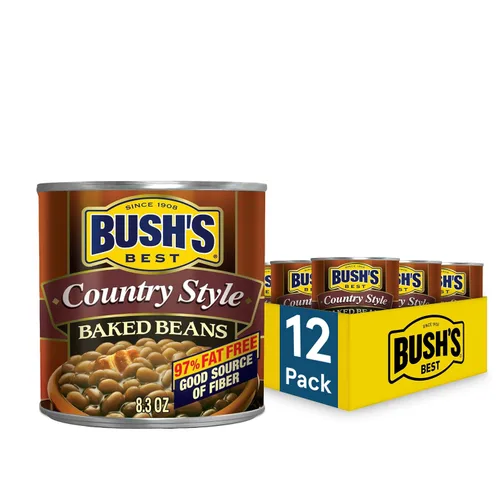 Vista 26 de BUSH'S BEST Frijoles horneados vegetarianos enlatados de 8.3 onzas, fuente de proteína y fibra a base de plantas, bajo en grasa, sin gluten