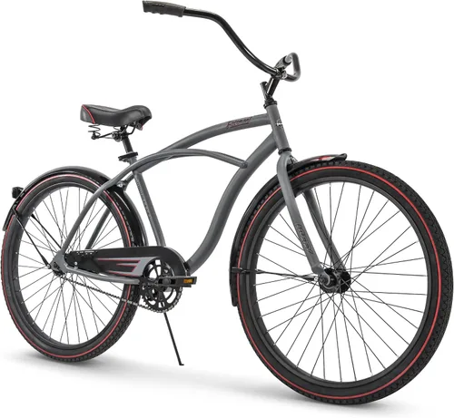 Vista 11 de Huffy Cruiser Bike, Fairmont or Woodhaven Model, 20/24/26 Inch Sizes, Perfect for Casual Rides, Ergonomic Design, Rear Rack and Basket on Woodhaven
