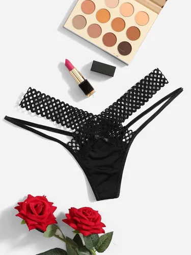 Vista 6 de Floerns Ropa interior de tanga con encaje floral para mujer