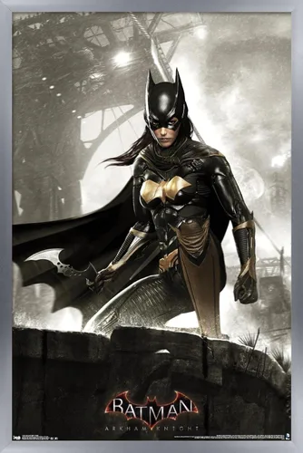 Vista 11 de Trends International DC Comics Video Game-Arkham Knight-Batgirl - Póster de pared, 14.72 x 22.37 pulgadas, versión enmarcada de madera de granero