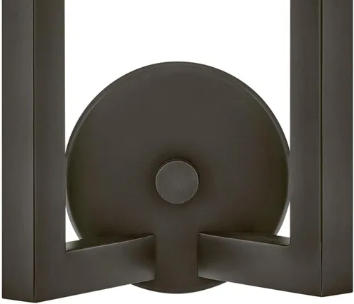 Vista 8 de Hinkley Ezra 45042BX - Aplique de pared con dos luces, forma única, brazos cuadrados fuertes, óxido negro