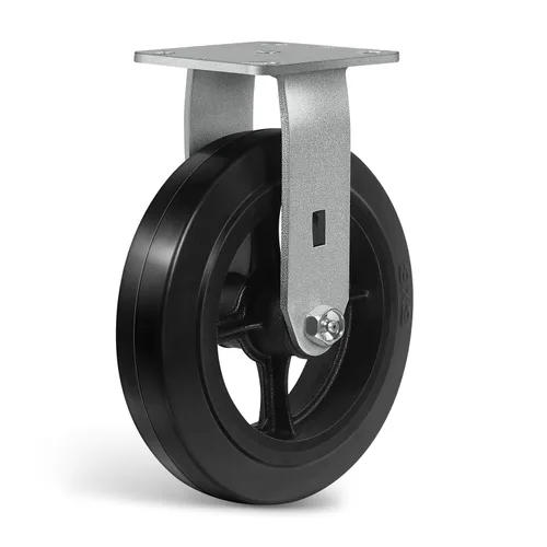 Vista 31 de Ruedas resistentes de 4 pulgadas, ruedas industriales de placa con rueda de goma, utilizadas para carrito de herramientas, plataforma, camión