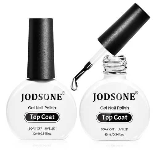 Vista 9 de JODSONE Capa superior de gel con purpurina, 0.6 fl oz, gel brillante que