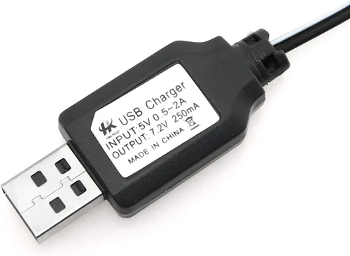 Vista 2 de Cable cargador de alimentación USB 7.2 V 250 mA salida Ni-Cd Ni-Mh Batería Cable de carga USB SM 2P enchufe para Excavadora RC Coches RC