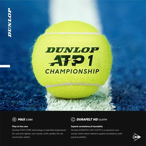 Vista 4 de DUNLOP Pelotas de tenis ATP Extra Duty (estuche)