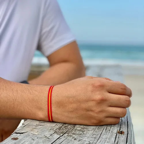 Vista 5 de Pulsera de cordón de la bandera del mundo de fútbol para hombre o mujer - Bandera de países Pulsera bandera Pais Copa Mundial Futbol Hombre Mujer