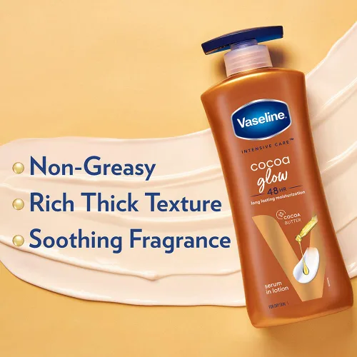 Vista 6 de Vaseline Intensive Care Cocoa Glow Loción Corporal, 13.5 fl oz Loción Hidratante