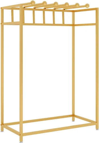 Vista 6 de Toalleros de lujo para baño/piscina/ducha/hotel, soporte de exhibición de metal comercial para manta/colcha/bufanda, barra colgante giratoria Negro
