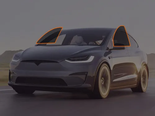Vista 5 de Dos ventanas frontales para Tesla modelo Y, X, S, 3 precortadas de carbono premium de 2.5 mil película de tinte de ventana (5%, modelo 3)