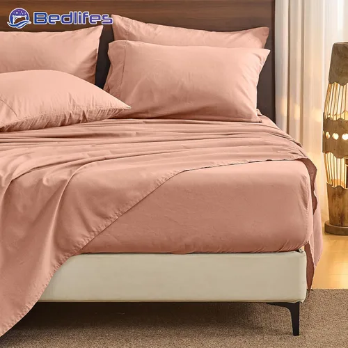 Vista 9 de Bedlifes Juego de sábanas de 100% lino francés tamaño Queen, bolsillo profundo de 16 pulgadas, 4 piezas