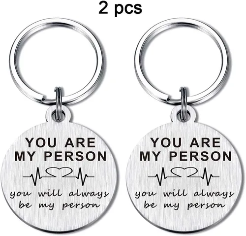 Vista 2 de Llavero con texto en inglés "You are My Person Gifts para mujeres, adolescentes, niñas, mejores amigas, cumpleaños, San Valentín